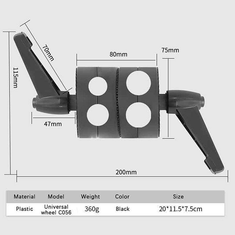 Reflector Arm Clamp - 1Pc ABS Swivel Enkele/Dubbele Hoofd Grip