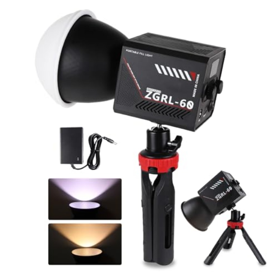 Lighting In Photography Studio - 60W COB LED-videolamp Handheld draagbaar met