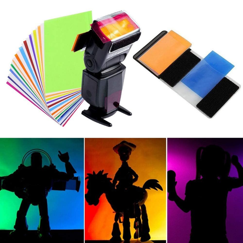 Photography Lighting Diy - 12 kleuren cameraflitsgels verlichtingsfilterset met universele