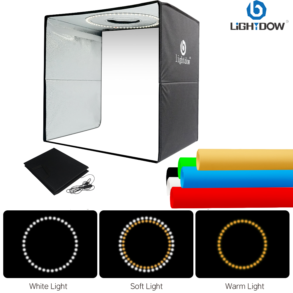 Photography Lighting And Backdrop Kits - Lightdow Fotostudio Light Box Kit 120
