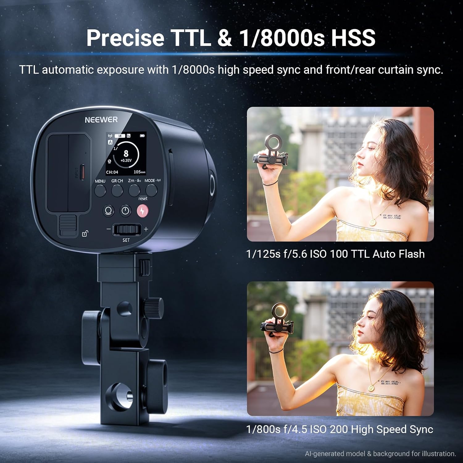 NEEWER Q120 120Ws 2.4G TTL Out - Portable Strobe Monolight recensie en prijs