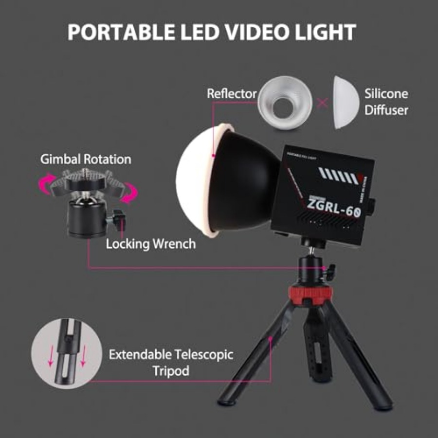 60W COB LED-videolamp Handheld - Lighting In Photography Studio recensie en prijs