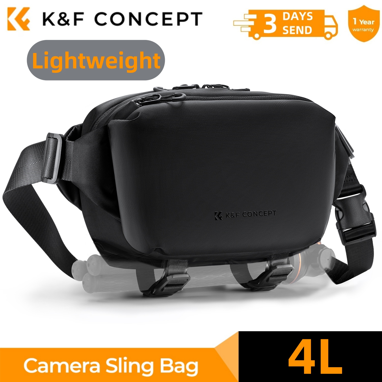 K&F CONCEPT 4L Camera Sling Ba - Photography Lighting Bag recensie en prijs