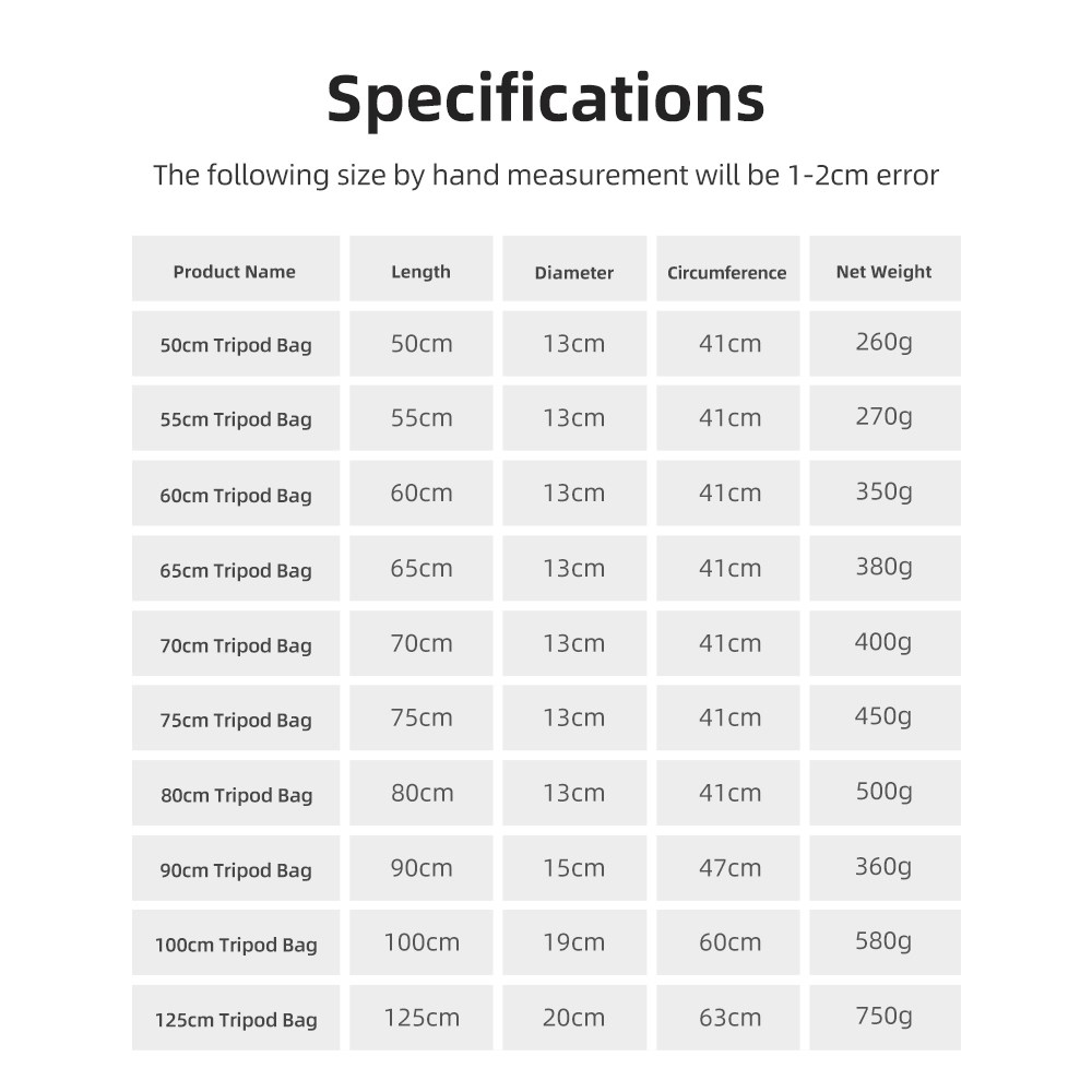 55/60/65/70/75/80/100/125cm Ge - Photography Lighting Bag recensie en prijs